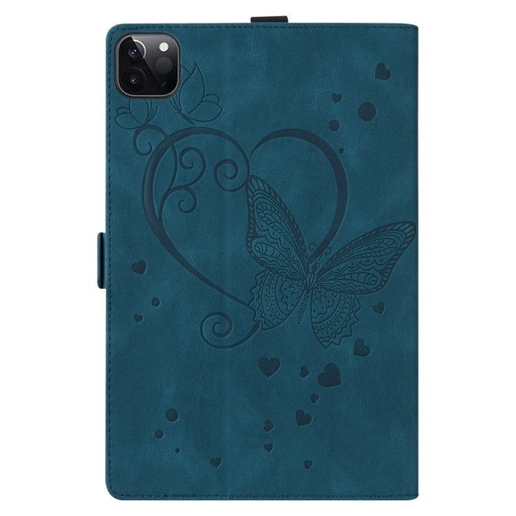 For iPad Pro 13 2024 Love Butterfly Embossed Leather Tablet Case(Blue) - iPad Pro 13 2024 Cases by PMC TechLife | Online Shopping South Africa | PMC TechLife | Buy Now Pay Later Mobicred