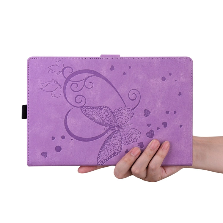 For iPad Pro 13 2024 Love Butterfly Embossed Leather Tablet Case(Purple) - iPad Pro 13 2024 Cases by PMC TechLife | Online Shopping South Africa | PMC TechLife | Buy Now Pay Later Mobicred