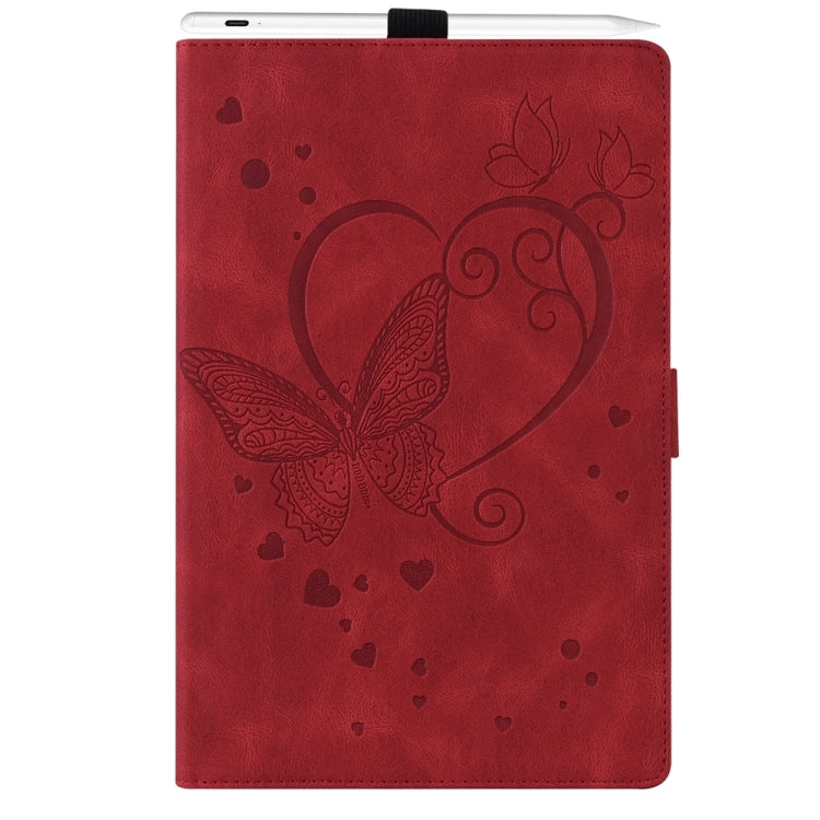 For iPad Pro 11 2024 Love Butterfly Embossed Leather Tablet Case(Red) - iPad Pro 11 2024 Cases by PMC TechLife | Online Shopping South Africa | PMC TechLife | Buy Now Pay Later Mobicred