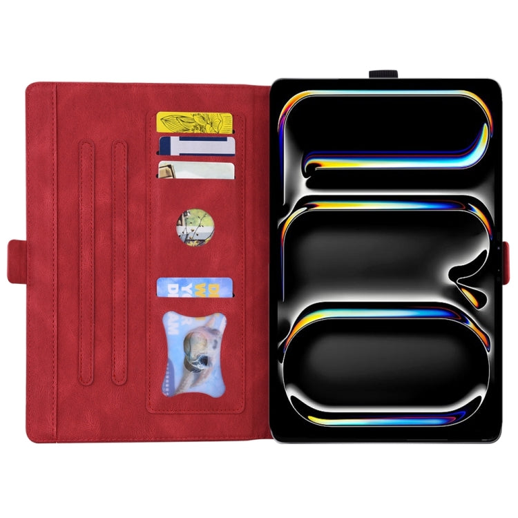For iPad Pro 11 2024 Love Butterfly Embossed Leather Tablet Case(Red) - iPad Pro 11 2024 Cases by PMC TechLife | Online Shopping South Africa | PMC TechLife | Buy Now Pay Later Mobicred