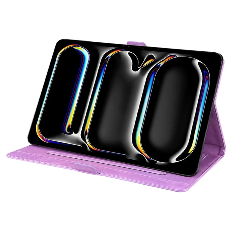 For iPad Pro 11 2024 Love Butterfly Embossed Leather Tablet Case(Purple) - iPad Pro 11 2024 Cases by PMC TechLife | Online Shopping South Africa | PMC TechLife | Buy Now Pay Later Mobicred