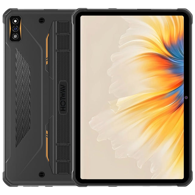 HOTWAV Tab R7 Rugged Tablet, 6GB+256GB, 10.1 inch Android 13 Unisoc Tiger T606 Octa Core 4G Network, Global Version with Google Play(Black Orange)