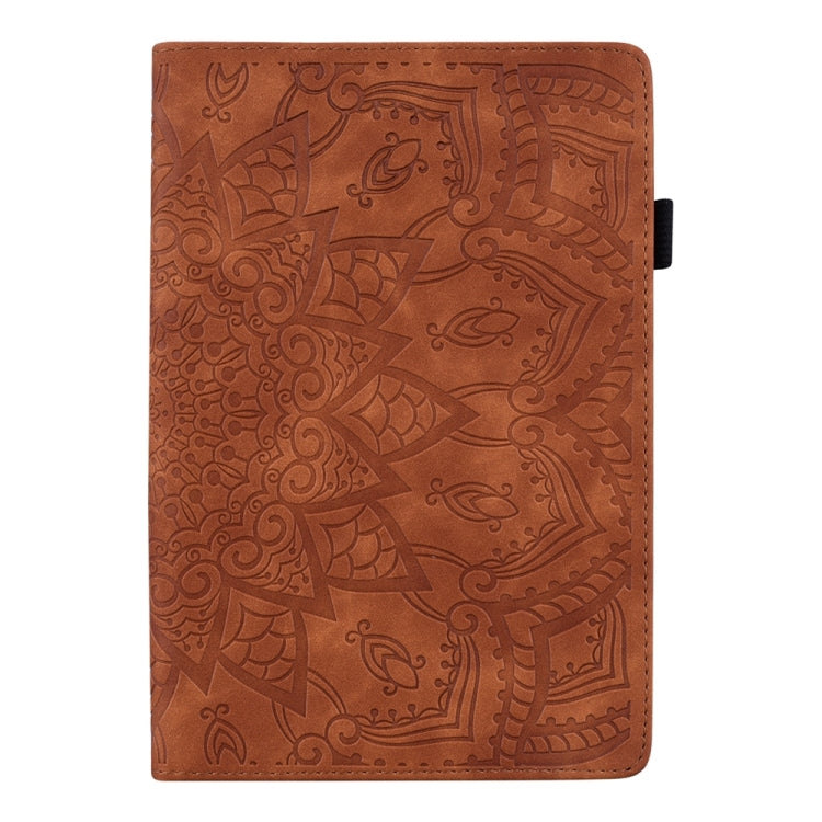 For iPad Pro 13 2024 Calf Texture Embossed Leather Tablet Case(Brown)