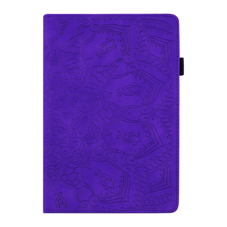 For iPad Pro 11 2024 Calf Texture Embossed Leather Tablet Case(Purple)