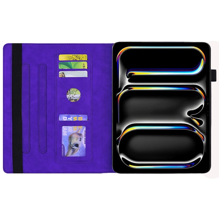 For iPad Pro 11 2024 Calf Texture Embossed Leather Tablet Case(Purple) - free shipping - PMC TechLife - Order now!