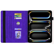 For iPad Pro 11 2024 Calf Texture Embossed Leather Tablet Case(Purple)
