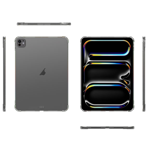 For iPad Pro 13 2024 Highly Transparent TPU Full Thicken Corners Shockproof Protective Case(Transparent)