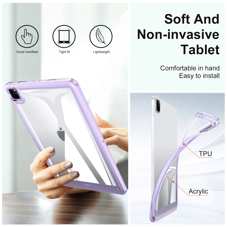 For iPad Air 11 2025 / 2024 Transparent Acrylic Tablet Case(Light Purple) - iPad Air 11 2025 / 2024 Cases by PMC TechLife | Online Shopping South Africa | PMC TechLife | Buy Now Pay Later Mobicred