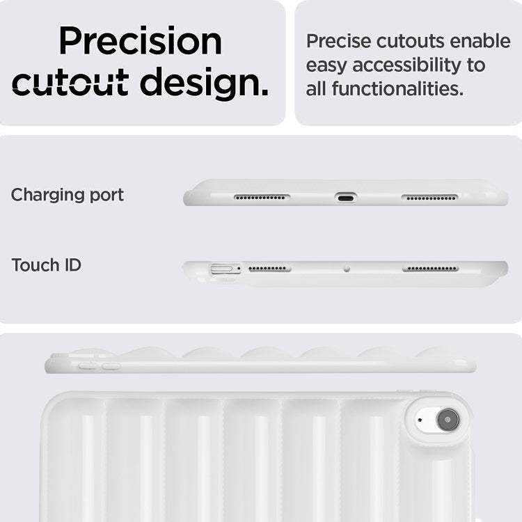 For iPad Air 11 2024 Eiderdown Cushion Shockproof Tablet Case(White) - iPad Air 11 2024 Cases by PMC TechLife | Online Shopping South Africa | PMC TechLife | Buy Now Pay Later Mobicred