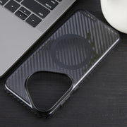 For Huawei Pura 70 Pro /70 Pro+ 6D Plated Carbon Fiber Clear Magsafe PC Phone Case(Starry Black)