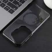 For Huawei Pura 70 Ultra 6D Plated Carbon Fiber Clear Magsafe PC Phone Case(Aurora Purple)