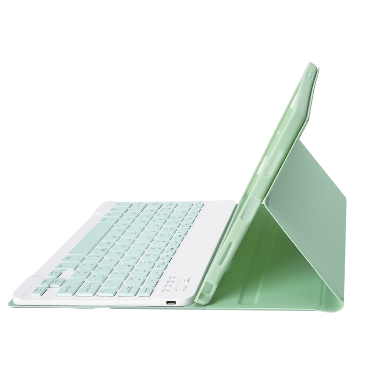 For iPad Pro 11 2024 A13B Lambskin Texture Bluetooth Touch Keyboard Leather Tablet Case with Pen Slot(Light Green) - For iPad Pro by PMC TechLife | Online Shopping South Africa | PMC TechLife | Buy Now Pay Later Mobicred