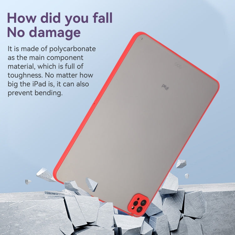 For iPad Pro 11 2024 Skin Feel 2 in 1 PC Hybrid TPU Tablet Case(Red) - free shipping - PMC TechLife - Order now!