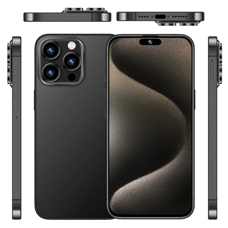 i15 Pro Max / Q5A, 6GB+128GB, 6.5 inch Screen, Face Identification, Android 10 MTK6762 Octa Core, OTG, NFC, Network: 4G, Dual SIM(Titanium Black)