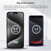 i15 Pro Max / Q5A, 6GB+128GB, 6.5 inch Screen, Face Identification, Android 10 MTK6762 Octa Core, OTG, NFC, Network: 4G, Dual SIM(Titanium Blue)
