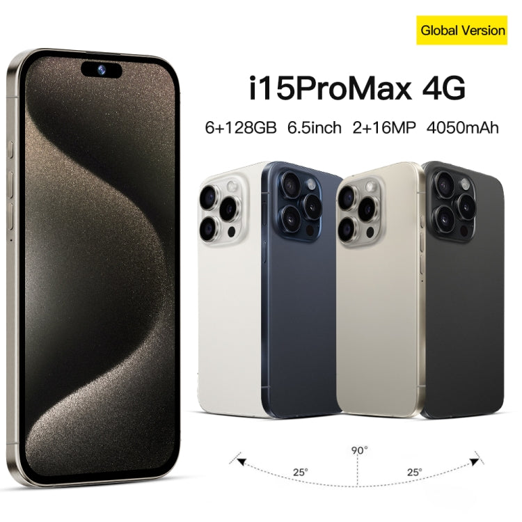 i15 Pro Max / Q5A, 6GB+128GB, 6.5 inch Screen, Face Identification, Android 10 MTK6762 Octa Core, OTG, NFC, Network: 4G, Dual SIM(Titanium Black)