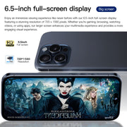 i15 Pro Max / Q5A, 6GB+128GB, 6.5 inch Screen, Face Identification, Android 10 MTK6762 Octa Core, OTG, NFC, Network: 4G, Dual SIM(Titanium Black)