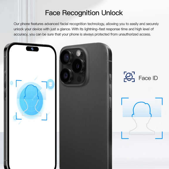 i15 Pro Max / Q5A, 6GB+128GB, 6.5 inch Screen, Face Identification, Android 10 MTK6762 Octa Core, OTG, NFC, Network: 4G, Dual SIM(Titanium Blue)
