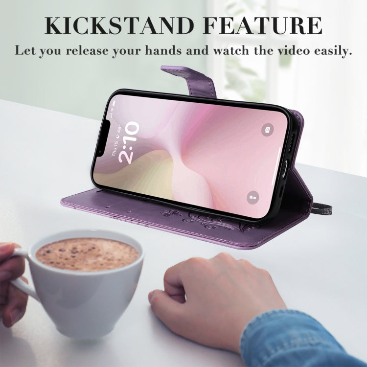 For iPhone 16e 3D Butterfly Embossed Pattern Flip Leather Phone Case(Purple) - free shipping - PMC TechLife - Order now!