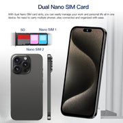 i15 Pro Max / Q5, 2GB+16GB, 6.5 inch Screen, Face Identification, Android 8.1 MTK6580P Quad Core, Network: 3G, Dual SIM(Titanium Black)