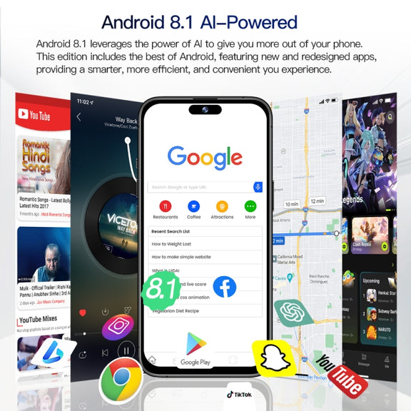 i15 Pro Max / Q5, 2GB+16GB, 6.5 inch Screen, Face Identification, Android 8.1 MTK6580P Quad Core, Network: 3G, Dual SIM(Titanium Blue)