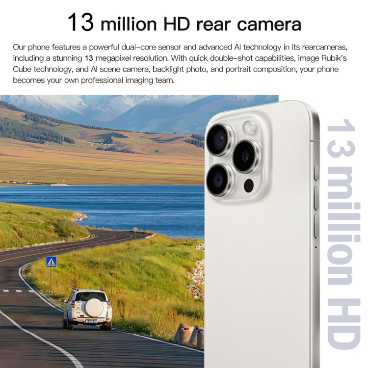 i15 Pro Max / Q5, 2GB+16GB, 6.5 inch Screen, Face Identification, Android 8.1 MTK6580P Quad Core, Network: 3G, Dual SIM(Titanium Grey) -  by PMC TechLife | Online Shopping South Africa | PMC TechLife