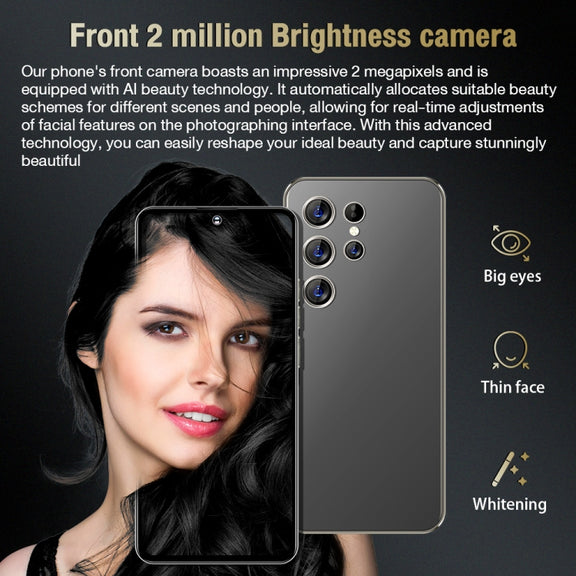 S24 Ultra / C24, 2GB+16GB, 6.8 inch Screen, Android 8.1 7731E Quad Core, Network: 3G, OTG, Dual SIM(Black)