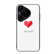 For Huawei Pura 70 Pro Colorful Painted Glass Phone Case(Red Heart)