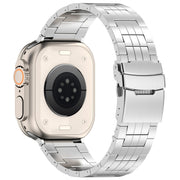 For Apple Watch 42mm Armor 5-bead Titanium Watch Band(Silver)