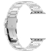 For Apple Watch 38mm Armor 5-bead Titanium Watch Band(Silver)