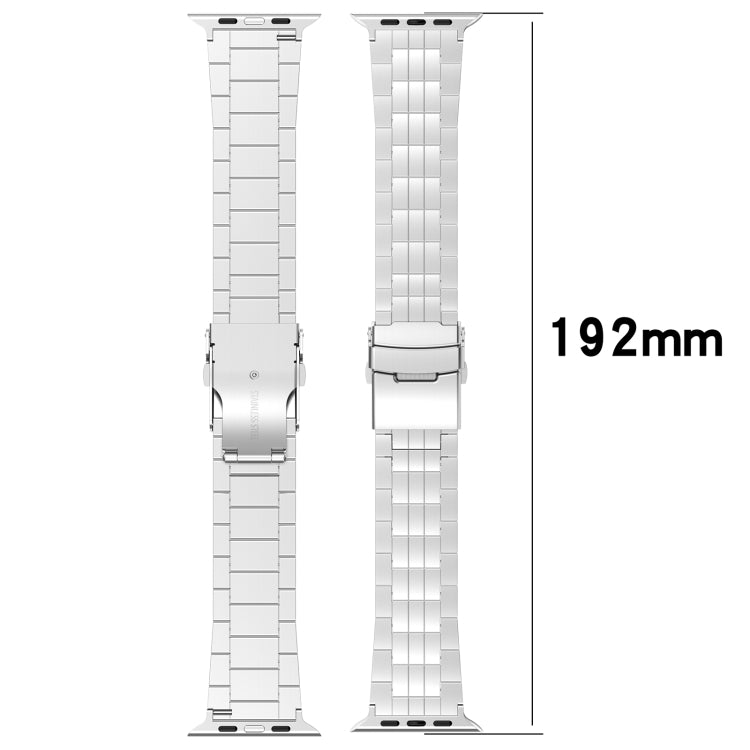 For Apple Watch SE 2023 44mm Armor 5-bead Titanium Watch Band(Black) - Watch Bands by PMc TechLife | Online Shopping South Africa | PMc TechLife | Buy Now Pay Later Mobicred