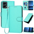 For Motorola Moto G 5G 2024 YX0070 Carbon Fiber Buckle Leather Phone Case with Lanyard(Light Blue) - Motorola Cases by PMC Jewellery | Online Shopping South Africa | PMC Jewellery | Buy Now Pay Later Mobicred