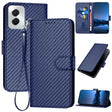 For Motorola Moto G Power 5G 2024 YX0070 Carbon Fiber Buckle Leather Phone Case with Lanyard(Royal Blue) - free shipping - PMC Jewellery - Order now!