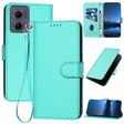 For Motorola Edge 5G 2024 YX0070 Carbon Fiber Buckle Leather Phone Case with Lanyard(Light Blue) - Motorola Cases by PMC Jewellery | Online Shopping South Africa | PMC Jewellery | Buy Now Pay Later Mobicred