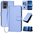 For Motorola Edge 5G 2024 YX0070 Carbon Fiber Buckle Leather Phone Case with Lanyard(Light Purple) - Motorola Cases by PMC Jewellery | Online Shopping South Africa | PMC Jewellery | Buy Now Pay Later Mobicred