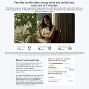 Xiaomi Mijia High Speed Hair Dryer H501,US Plug(Purple)