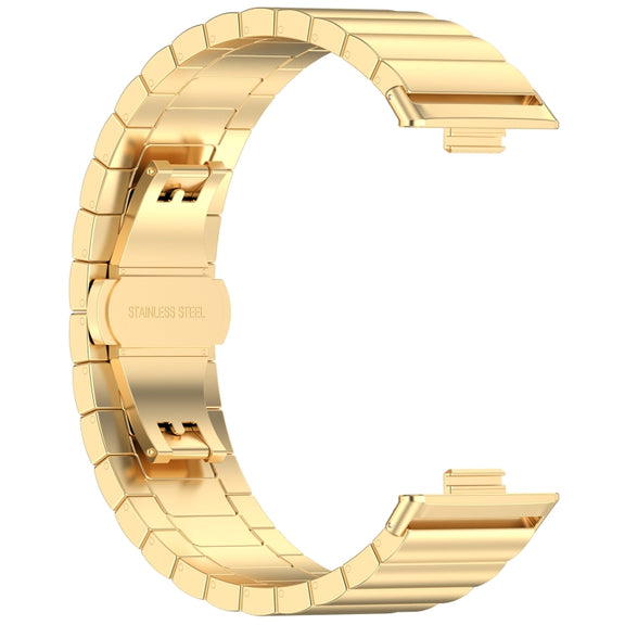 For Huawei Watch Fit3 One Bead Stainless Steel Watch Band(Gold)