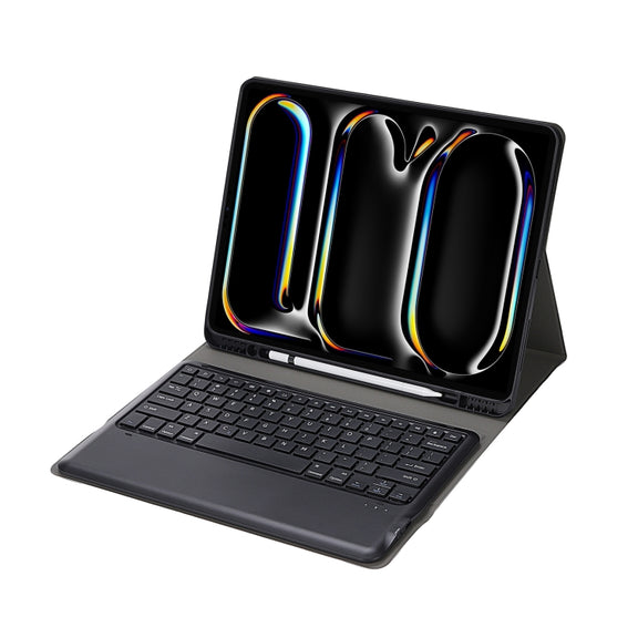 For iPad Pro 13 2024 A13B Detachable Ultra-Thin Bluetooth Keyboard Leather Tablet Case with Pen Slot(Dark Blue)