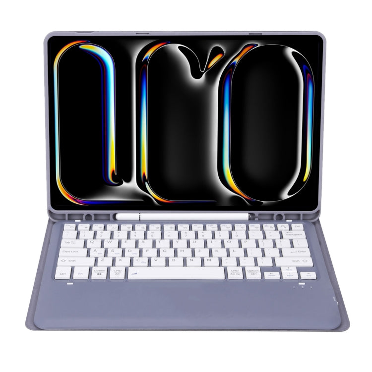 For iPad Pro 13 2024 A13B Detachable Ultra-Thin Bluetooth Keyboard Leather Tablet Case with Pen Slot(Purple) - For iPad Pro by PMC TechLife | Online Shopping South Africa | PMC TechLife | Buy Now Pay Later Mobicred