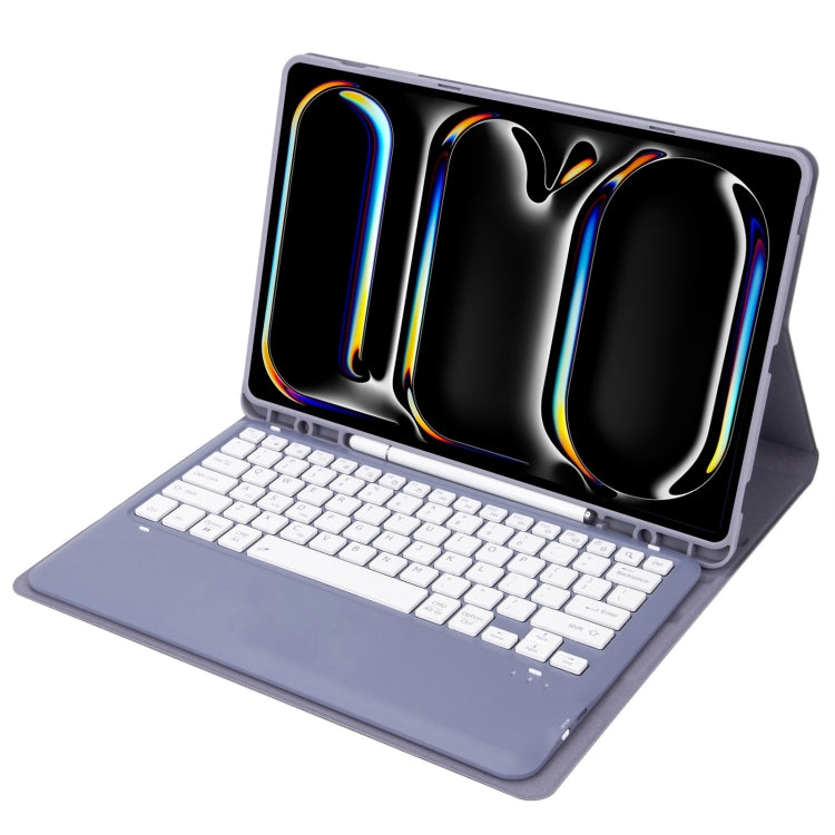 For iPad Pro 13 2024 A13B Detachable Ultra-Thin Bluetooth Keyboard Leather Tablet Case with Pen Slot(Purple) - For iPad Pro by PMC TechLife | Online Shopping South Africa | PMC TechLife | Buy Now Pay Later Mobicred