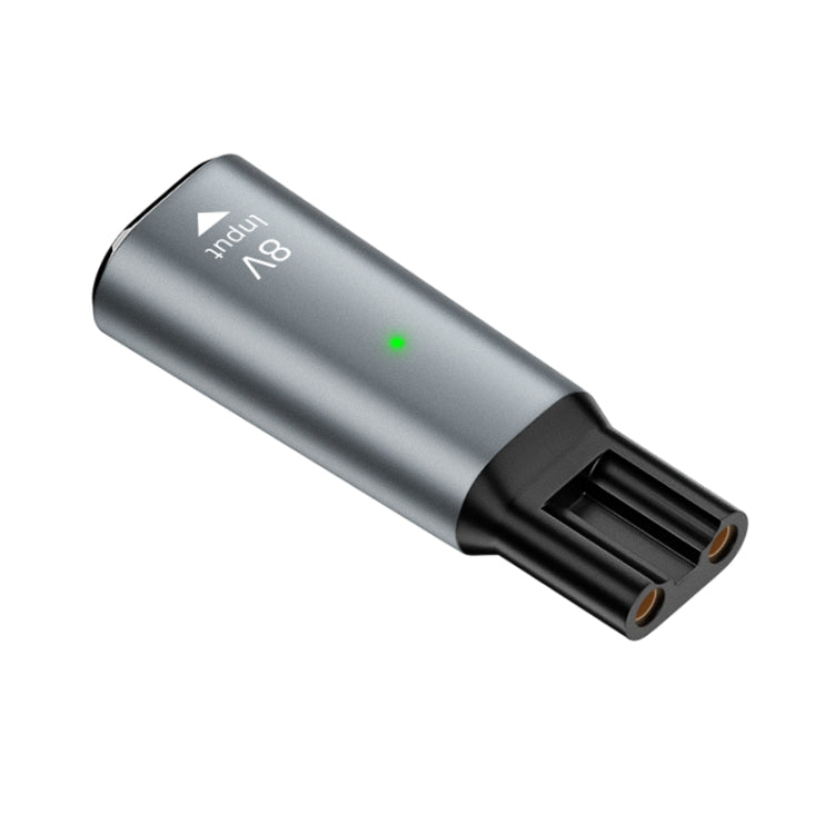 Shaver / Clipper Charging Adapter for Philips, Interface:Type-C to 8V Oval(Grey) - Shavers Parts by PMC TechLife | Online Shopping South Africa | PMC TechLife | Buy Now Pay Later Mobicred