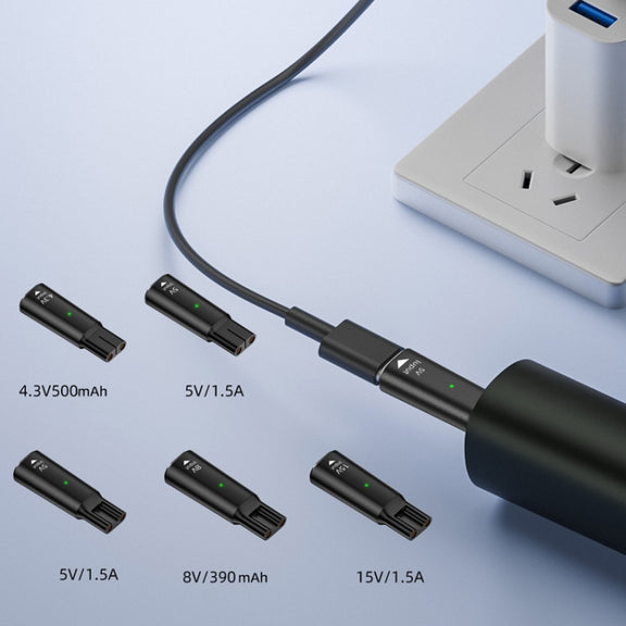 Shaver / Clipper Charging Adapter for Philips, Interface:Type-C to 4.3V Single Slot(Grey)