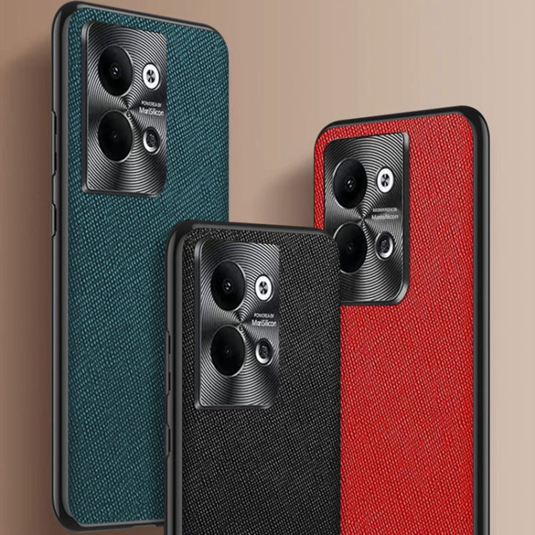 For OPPO Reno9 Pro Cross Texture PU Leather Phone Case(Dark Green) - OPPO Cases by PMC TechLife | Online Shopping South Africa | PMC TechLife | Buy Now Pay Later Mobicred