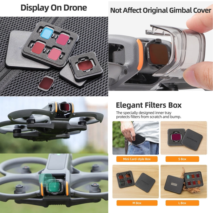 For DJI Avata 2 Sunnylife Camera Lens Filter, Filter:ND8 - free shipping - PMC TechLife - Order now!