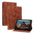 For Amazon Fire HD10 2023 Lily Embossed Leather Tablet Case(Brown) - Amazon by PMC TechLife | Online Shopping South Africa | PMC TechLife | Buy Now Pay Later Mobicred