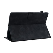 For Amazon Fire HD10 2023 Lily Embossed Leather Tablet Case(Black)