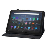 For Amazon Fire Max 11 Lily Embossed Leather Tablet Case(Black)