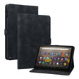For Amazon Fire HD10 / HD10 Plus 2021 Lily Embossed Leather Smart Tablet Case(Black) - Amazon by PMC TechLife | Online Shopping South Africa | PMC TechLife | Buy Now Pay Later Mobicred