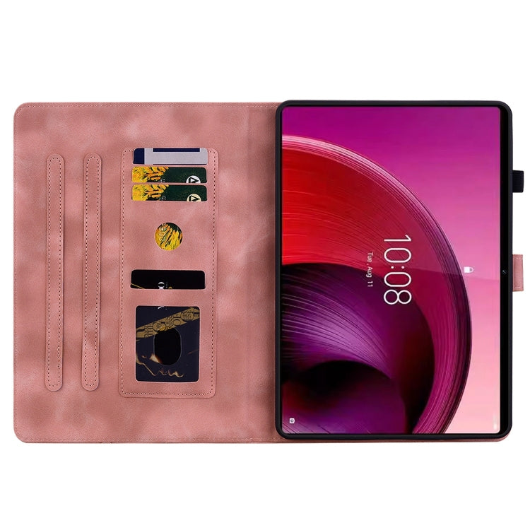 For Lenovo Tab M10 5G 2023 Lily Embossed Leather Tablet Case(Pink) - Lenovo by PMC TechLife | Online Shopping South Africa | PMC TechLife | Buy Now Pay Later Mobicred