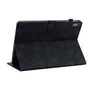 For Lenovo Tab M10 5G 2023 Lily Embossed Leather Tablet Case(Black)